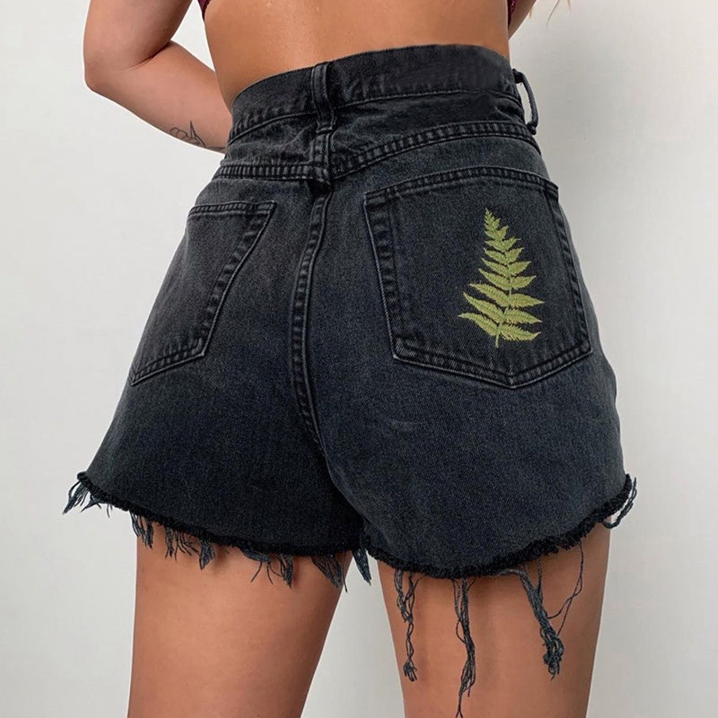 Vintage Black Denim Shorts for Women – Edgy &amp; Effortless