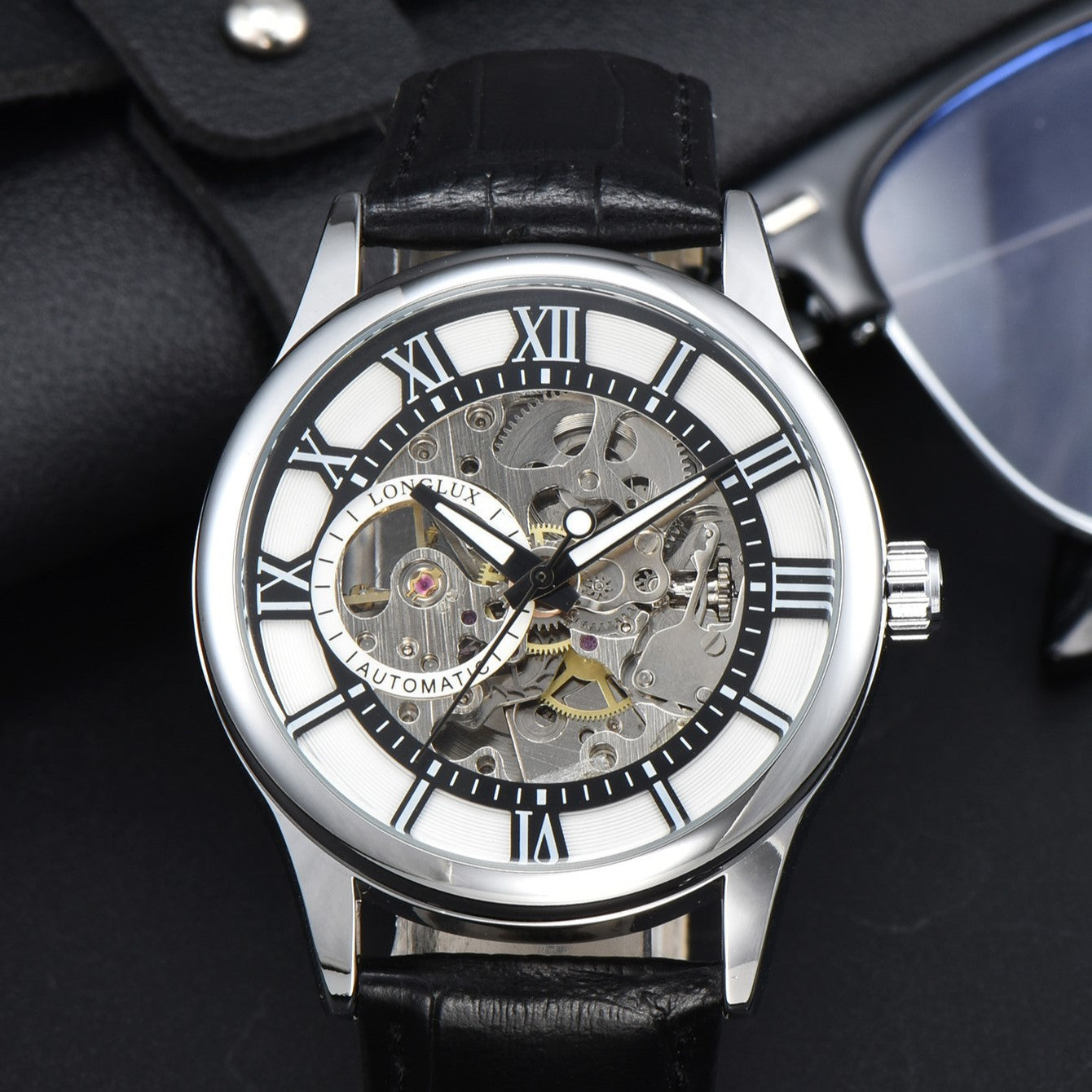 Men&#39;s Mechanical Watch Roman Scale Waterproof