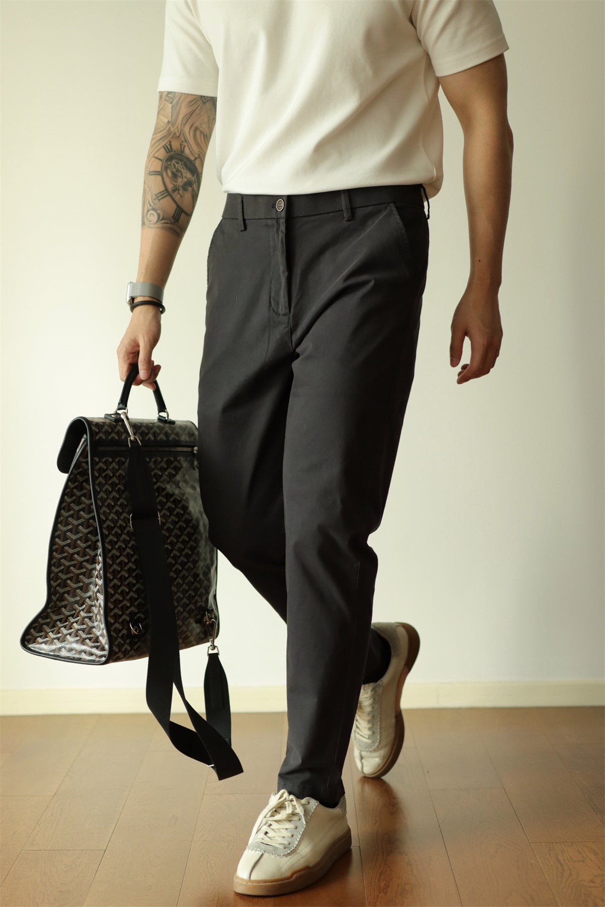 Business Men&#39;s Slim-fit Cropped pants