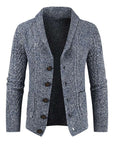 Chain Link Knit Cardigan Men's Fashion Loose Jacket Men