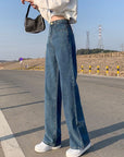 Wide Leg Jeans For Women Bottom Baggy Denim Pants Trousers