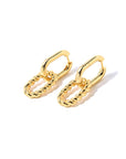 Sliver-Gold-plated Double Earrings For Women