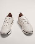 Women’s Sheepskin Leather Running Sneakers – Lace-Up Flat Low-Heel Trainers