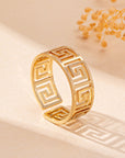 Geometric Loop Collar Earrings Ring Bracelet Women's Jewelry Fashion Suit