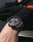Men’s Double-Sided Hollow Automatic Mechanical Watch – Stainless Steel Fashion Timepiece