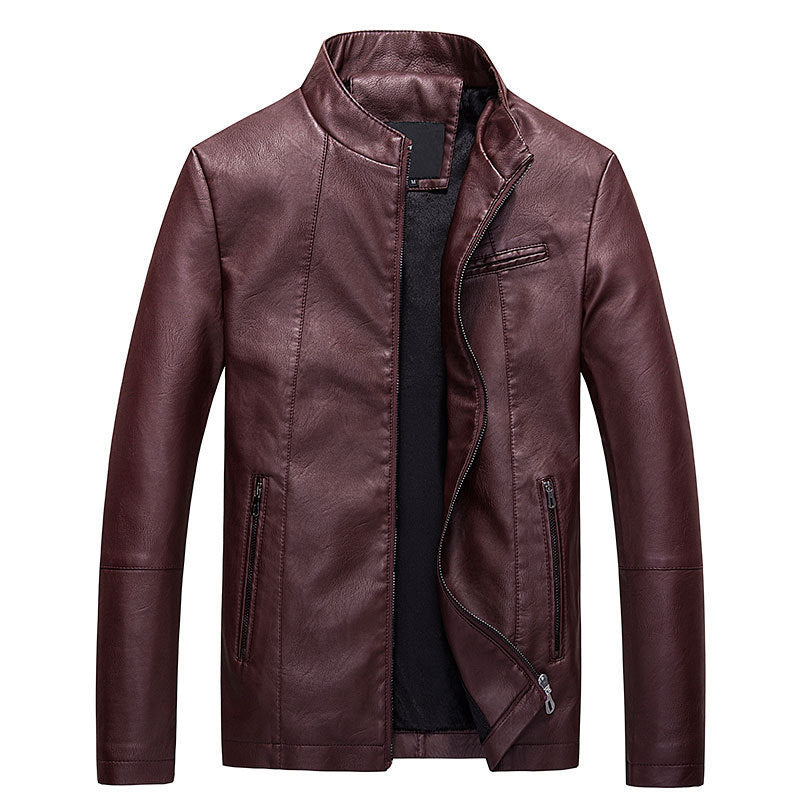 Men&#39;s leather PU leather jacket