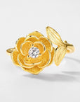 Women’s Fashion Retro Flower Ring – Adjustable 925 Silver