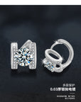 1 CARET Moissanite Silver Earrings WOEMEN