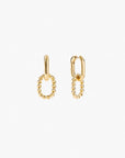 Sliver-Gold-plated Double Earrings For Women