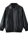 Loose Leather Jacket Women