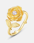 Women’s Fashion Retro Flower Ring – Adjustable 925 Silver