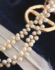 Hand-woven pearl necklace