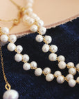 Hand-woven pearl necklace