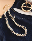 Hand-woven pearl necklace