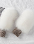 Women's Warm Winter Gloves Of Fox Skin