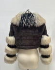 Women’s Faux Fur Short Lapel Coat – Ultra-Short Environmental-Friendly Fur Jacket