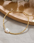 Handmade Women's Fashion Silver Baroque  Natural Pearl Bracelet