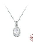 1 Karat Shining Moissanite Necklace S925 Sterling Silver White Gold Plated