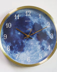 12-inch Wall Clock For Home Decoration Blue Moon