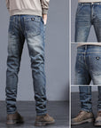 Men's Jeans Slim Straight Stretch