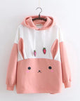 Women’s Forest Fleece Hoodie – Cozy Autumn & Winter Cartoon Style