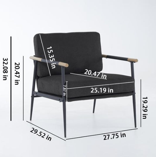 Lounge Chair Armchair With Metal FramE ( USA ONLY + 3 TO 7 DAYS SHIPPING)