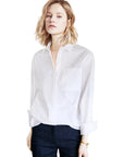 Slim Professional Loose White Shirt Women