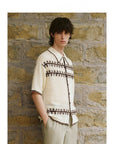 Men's Contrast Short-sleeved Sweater