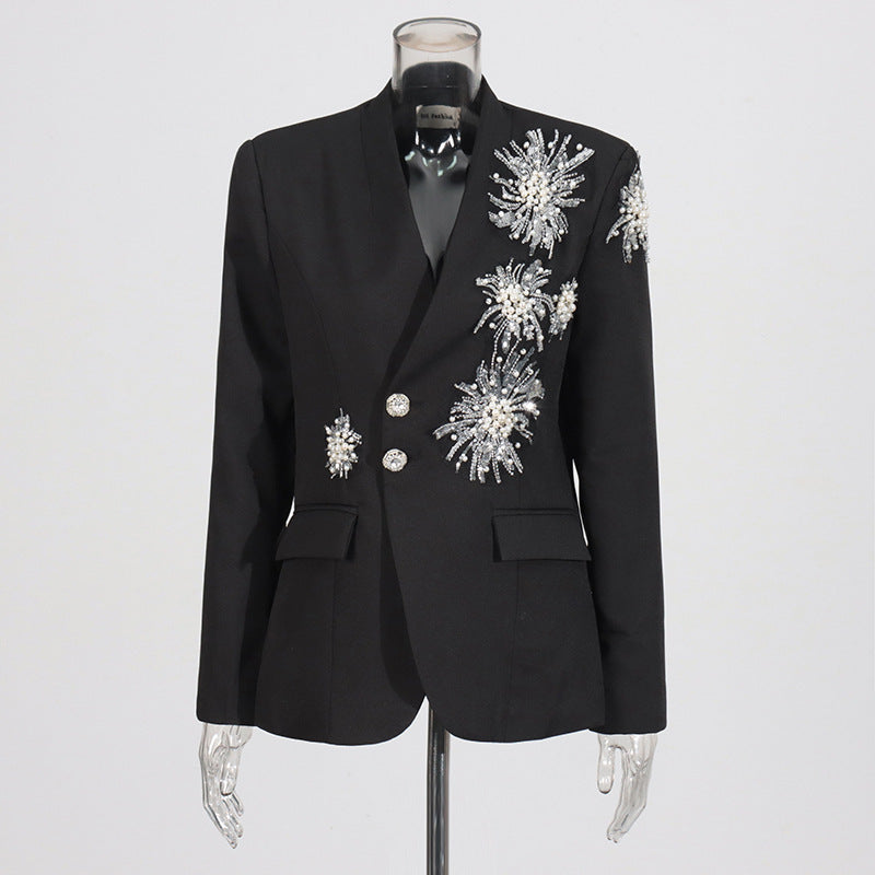 ✨ Women’s Rhinestone Blazer  – Elegant &amp; Glamorous