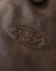 Men’s Rock Style PU Leather Jacket – Thickened Premium Mid-Length Coat