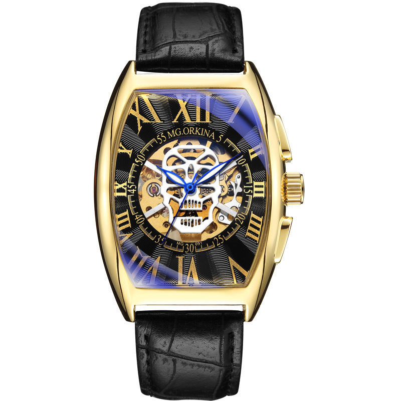 Hollow Transparent Bottom Men&#39;s Mechanical Watch