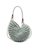 Women’s Handmade Woven Bag – European & American Retro Shell Shape