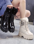 Women All Match Thick Soled High Heeled Cotton Shoes (3 to 7 days shipping)