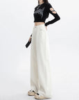 New Style White Draping Jeans For Women (3 TO 7 Days shipping)