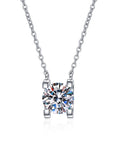 2-carat Natural Moissanite Necklace S925 Sterling Silver