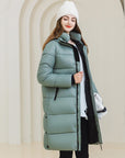 Women’s Winter Warm Hooded Long Coat – Down Cotton Padded Jacket with Pockets