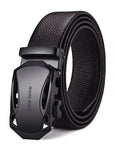 Men's Leather Belt Business Automatic Buckle Belt