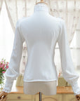 Women’s Turtleneck Dress Shirt – Minimalist Chic with Soft Viscose Comfort