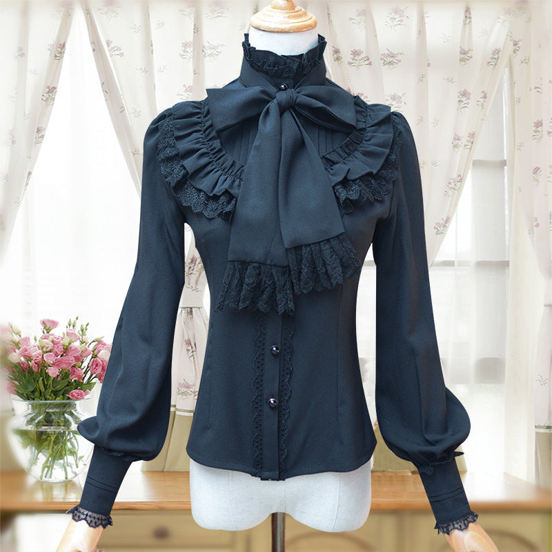 Women’s Turtleneck Dress Shirt – Minimalist Chic with Soft Viscose Comfort
