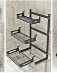 Stainless Steel Kitchen Double-layer Black Seasoning Rack (3 to 7 days shipping)