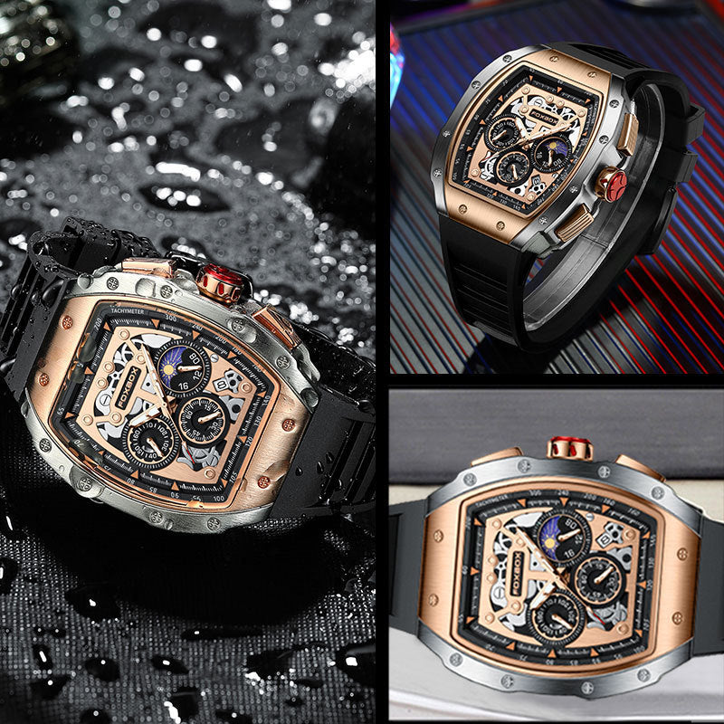 Hollow Multifunctional Waterproof Watch men