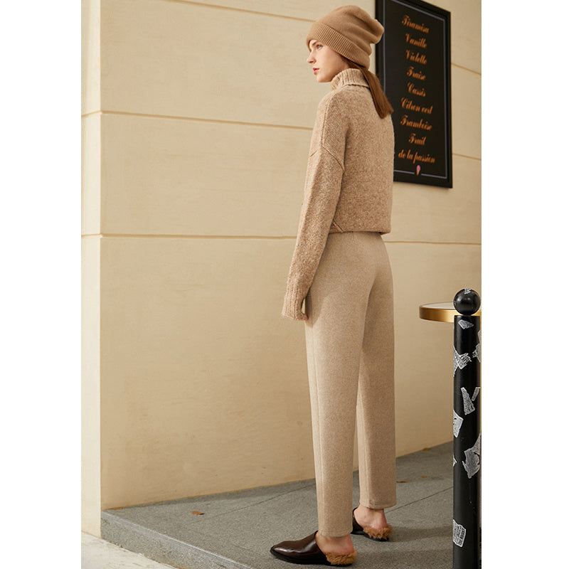 Slim woolen pants women