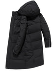 Long padded down jacket for men