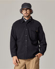 Men's American Retro Heavy Cotton Long Sleeve Shirt