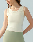 Women’s Breathable Sports Vest – Padded Fitness Yoga Top
