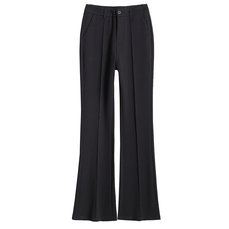 Women’s High-Waist Slimming Pants – Elegant Commute Style with Flowy Bell-Bottom Cut