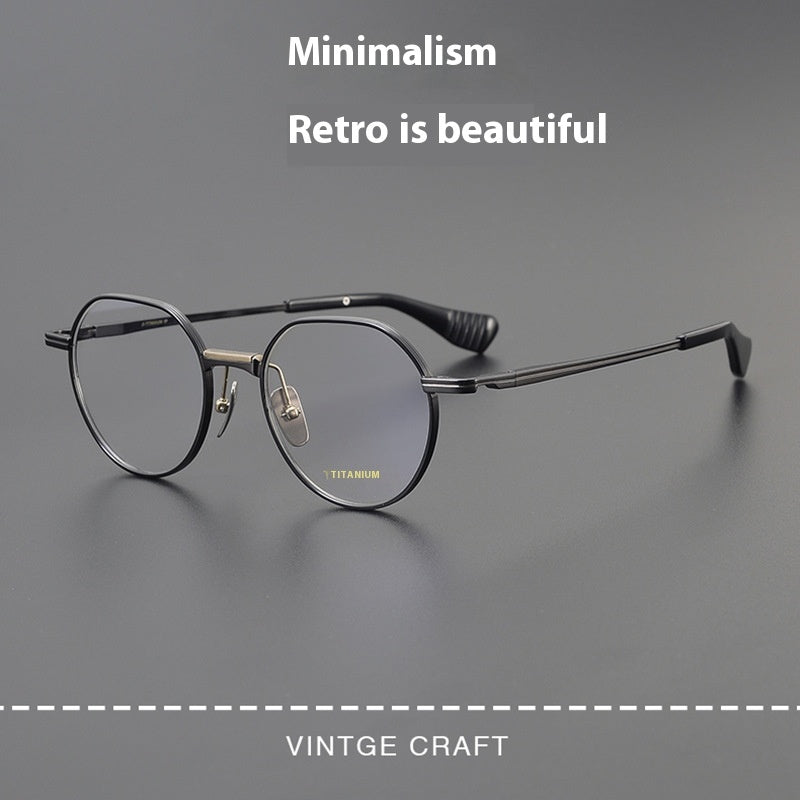 Ultra Light Pure Titanium Vintage Round Frame Spectacle