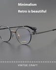 Ultra Light Pure Titanium Vintage Round Frame Spectacle