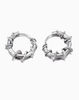 Thorn Winding Earrings Men's S925 Sterling Silver