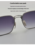 Pure Titanium Square Frame Double Beam Fashion Myopia Glasses For Men (3 to 7 DAYS SHIPPING)